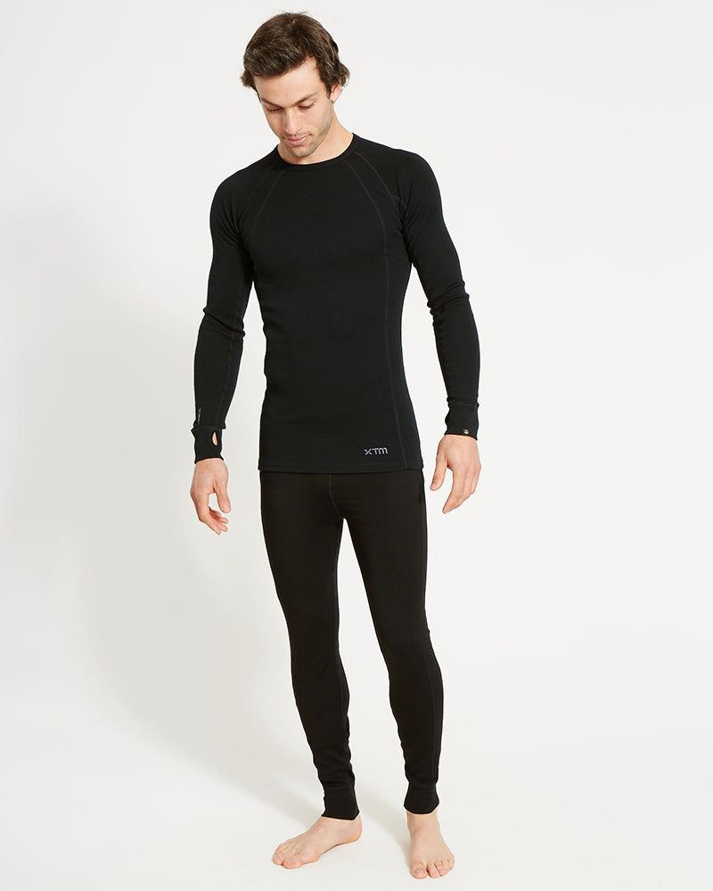 XTM Men's Merino 230gsm Thermal Pants – Alpine230 – Black